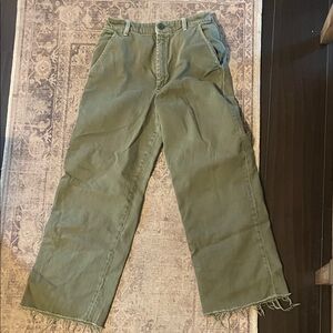 Free People Olive Cropped Pants